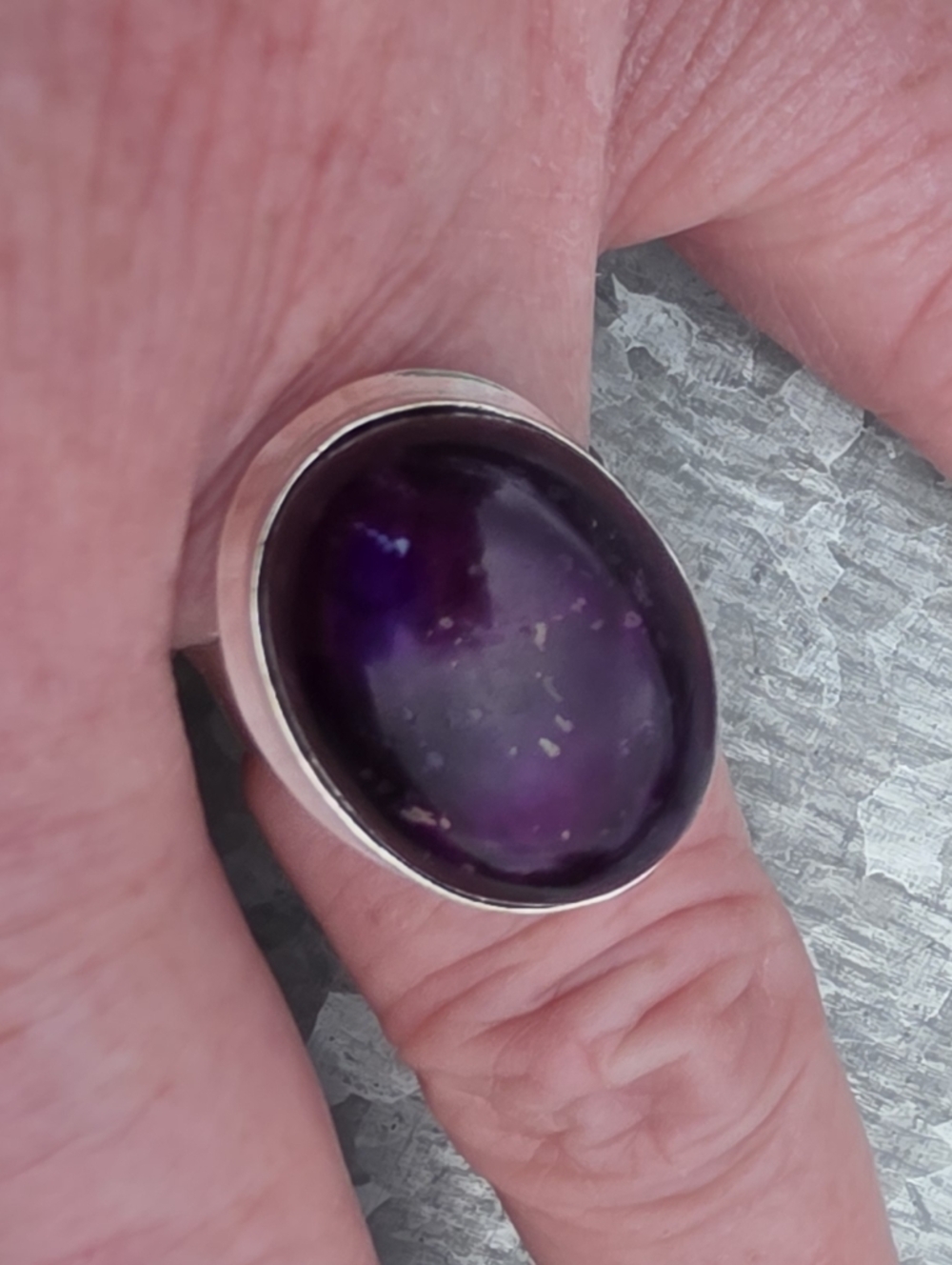 Purple Labradorite Gemstone Ring In 925 Sterling Silver (7) - Picture 6 of 14